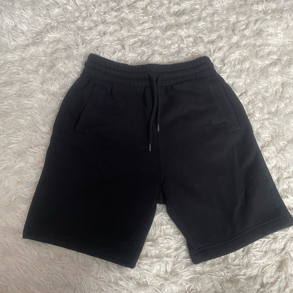 H&M Black Athletic Shorts with Drawstring Waistband